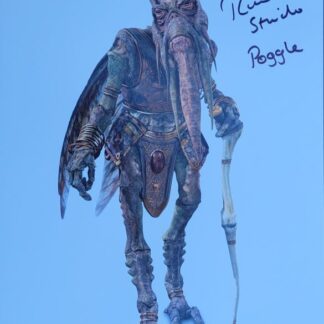 Star Wars: Richard Stride as Poggle the Lesser autographed photo 10" x 8"
