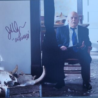 John Dugan as Grandpa Sawyer in The Texas Chainsaw Massacre – signed 10"x8" photo