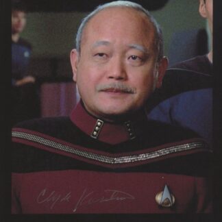 Clyde Kusatsu as Admiral Nakamura in Star Trek – signed 10"x8" photo with COA