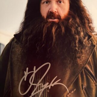 Robbie Coltrane as Rubeus Hagrid in Harry Potter – signed 10"x8" photo