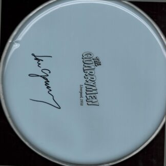 Len Garry of The Quarrymen – signed drumskin with COA