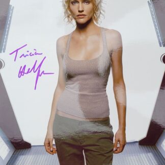 Tricia Helfer as Number Six in the series Battlestar Galactica – signed 10" x 8" photo with COA
