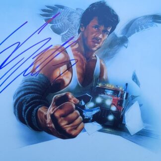 Sylvester Stallone as Lincoln Hawk in Over the Top - signed photo 10" x 8" with COA