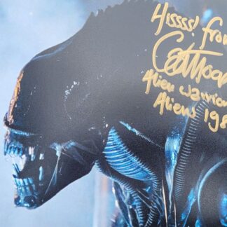 Carl Toop as Alien Warrior in Aliens – signed 10" x 8" photo with COA