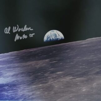 Spectacular earth photo, signed by Al Worden (NASA Apollo 15 Astronaut) Signed 8″ x 10″ Photo