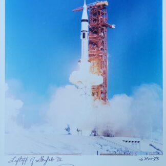 Astronaut Jerry Carr – 8" x 10" Signed NASA Skylab 4 Launch Photo with COA