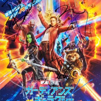Guardians of the Galaxy – Cast Signed Japanese Mini Poster 7″ x 10″ with COA