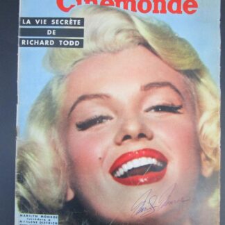 Marilyn Monroe Signed Cinémonde Magazine Cover – With Certificate