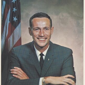 Don Eisele – autographed canceled check with NASA lithograph – November 14, 1986