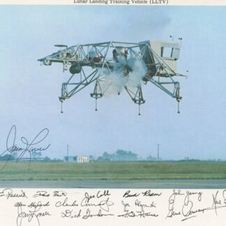 James Lovell – Lunar Landing Training Vehicle NASA Lithograph – signed 10"x8" photo with COA