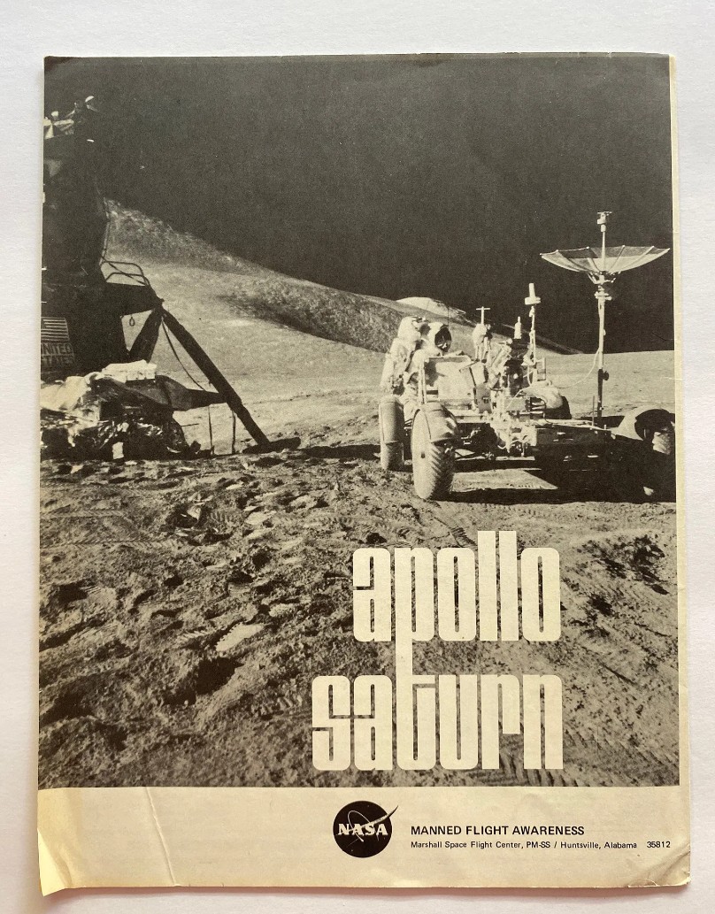 Apollo 16 Press Kit - Triple signed by Ken Mattingly, John Young, and Charlie Duke - historic NASA collectible