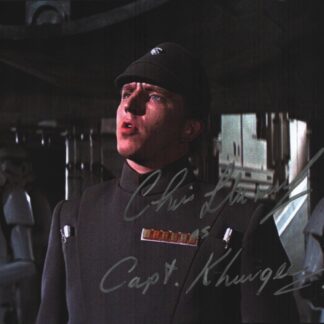 Christopher Muncke as Captain Edmos Khurgee in Star Wars: Episode IV – A New Hope - signed 10"x8" photo with COA