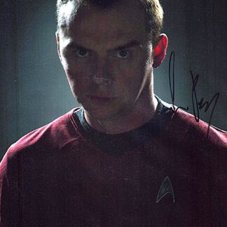 Simon Pegg as Montgomery "Scotty" Scott in Star Trek – signed 10"x8" photo with COA