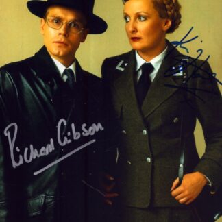 Richard Gibson as Herr Flick and Kim Hartman as Helga in ‘Allo ‘Allo – DOUBLE signed 10"x8" colour photo with COA