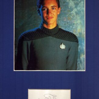 Wil Wheaton as Wesley Crusher in Star Trek: The Next Generation – signed album page with mounted photo and COA