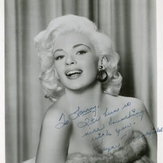 Jayne Mansfield – signed 10"x8" photo with JSA certificate