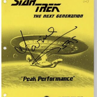 Star Trek: The Next Generation Marina Sirtis Signed Script – “Peak Performance”