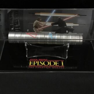 Ewan McGregor and Ray Park as Obi-Wan Kenobi and Darth Maul in Star Wars – DUAL signed lightsaber presentation piece with COA