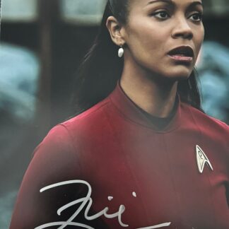 Zoe Saldana as Uhura in Star Trek – signed 10"x8" photo with COA