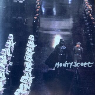 Monty Scott as a Stormtrooper in Star Wars – signed 10"x8" photo with COA