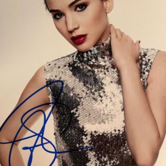 Jennifer Lawrence. Signed 8"x10" photo with COA