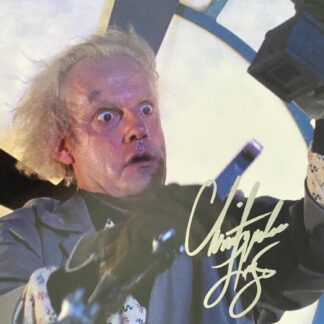 Christopher Lloyd as Dr. Emmett Brown in Back to the Future – signed 10"x8" photo with COA