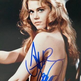 Jane Fonda as Barbarella in Barbarella. Signed 8"x10" photo with COA