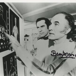 Barry Morse as Professor Victor Bergman in Space: 1999 – signed 8"x10" photo with COA