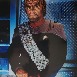 Michael Dorn as Worf in Star Trek: Deep Space Nine – signed 10"x8" photo with COA
