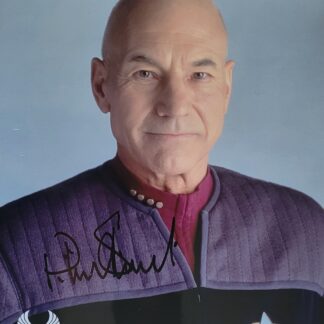 Patrick Stewart as Jean-Luc Picard in Star Trek – signed 10"x8" photo with COA