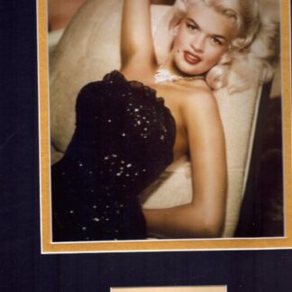 Jayne Mansfield – signed album page with 12"x19" mounted photo display - with COA