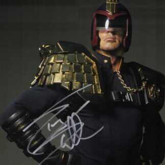 Sylvester Stallone as Judge Dredd – signed 10"x8" photo with COA