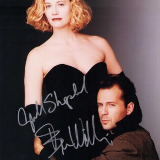Bruce Willis and Cybill Shepherd in Moonlighting – signed 10"x8" photo with COA