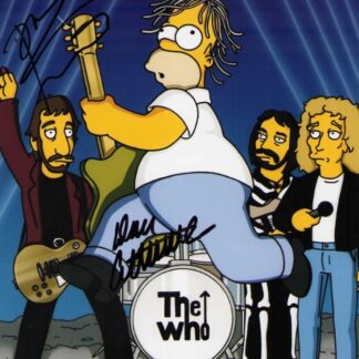 Pete Townshend of The WHO & Dan Castellanetta as Homer – DOUBLE signed 10"x8" photo with COA