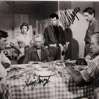 Harry Carey Jr and Robert Wagner in The Silver Whip – signed 10"x8" photo with COA