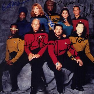 Star Trek: The Next Generation - Cast signed 10"x8" photo with COA