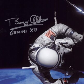 Buzz Aldrin famous Apollo 11 astronaut during Gemini flight – signed 10"x8" photo with COA