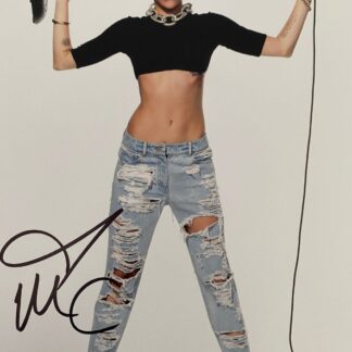 Miley Cyrus – signed 10"x8" photo with COA