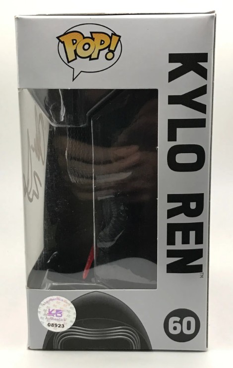 Adam Driver as Kylo Ren in Star Wars – signed Funko Pop #60 with KB COA