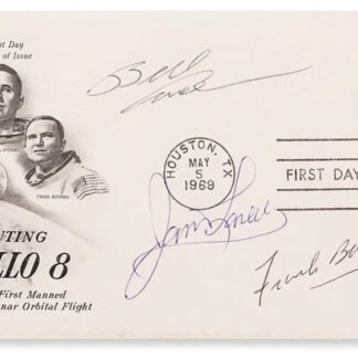 Apollo 8 Crew (Frank Borman, James Lovell & Bill Anders) – signed Apollo 8 FDC (First Day Cover) with COA