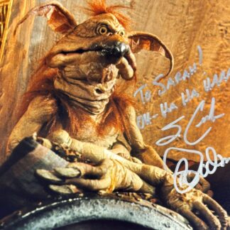 Mark Dodson and Tim Rose as Salacious Crumb in Star Wars: Return of the Jedi – signed 10"x8" photo with COA