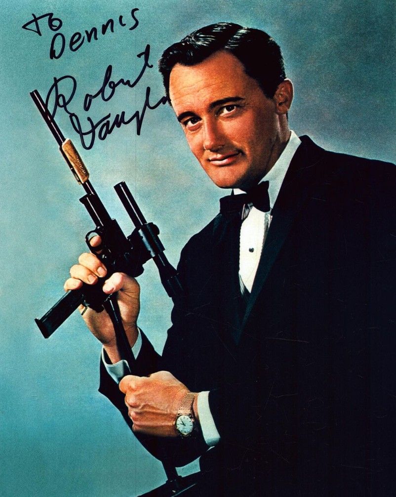 Robert Vaughn as Napoleon Solo in The Man from U.N.C.L.E. – signed 10"x8" photo with COA