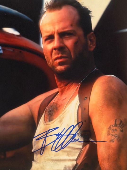 Bruce Willis as John McClane in Die Hard - signed 10"x8" photo with COA