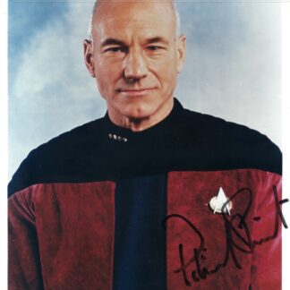 Patrick Stewart as Jean‑Luc Picard in Star Trek: The Next Generation – signed 10"x8" photo with COA