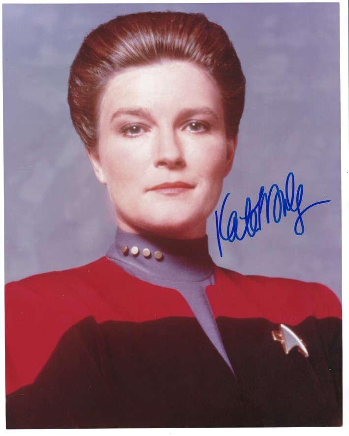 Kate Mulgrew as Captain Kathryn Janeway in Star Trek: Voyager – signed 10"x8" photo with COA