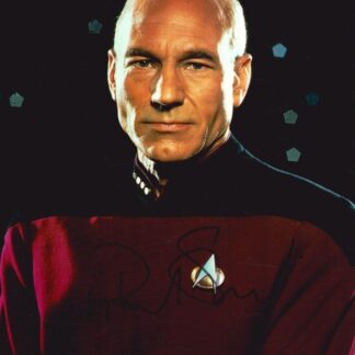 Patrick Stewart as Captain Jean-Luc Picard in Star Trek: The Next Generation - signed 10"x8" photo with COA