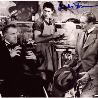 Charles Bronson and Vincent Price in Master of the World - signed 10"x8" photo with COA