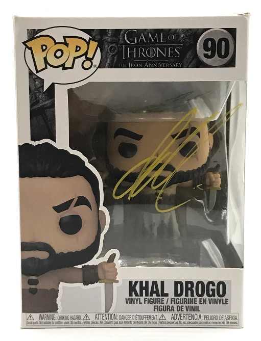 Jason Momoa as Khal Drogo in Game of Thrones - signed funko pop #90 - with COA