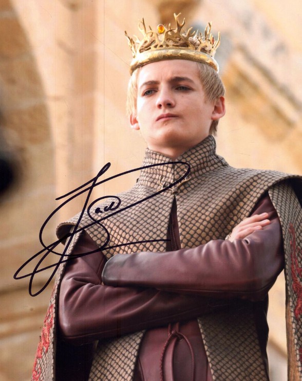 Jack Gleeson as Joffrey Baratheon in Game of Thrones - signed 10"x8" photo with COA