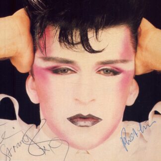 Steve Strange and one more, believed to be Rusty Egan of Visage – DOUBLE signed 12" record sleeve The Anvil with vinyl - COA